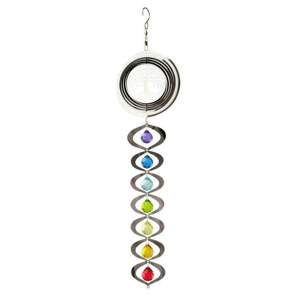 Pipers Pit Iridescent Spinner Chrome, Tree of Life - 6 x 23.5 in. PI3734559